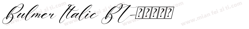 Bulmer Italic BT字体转换